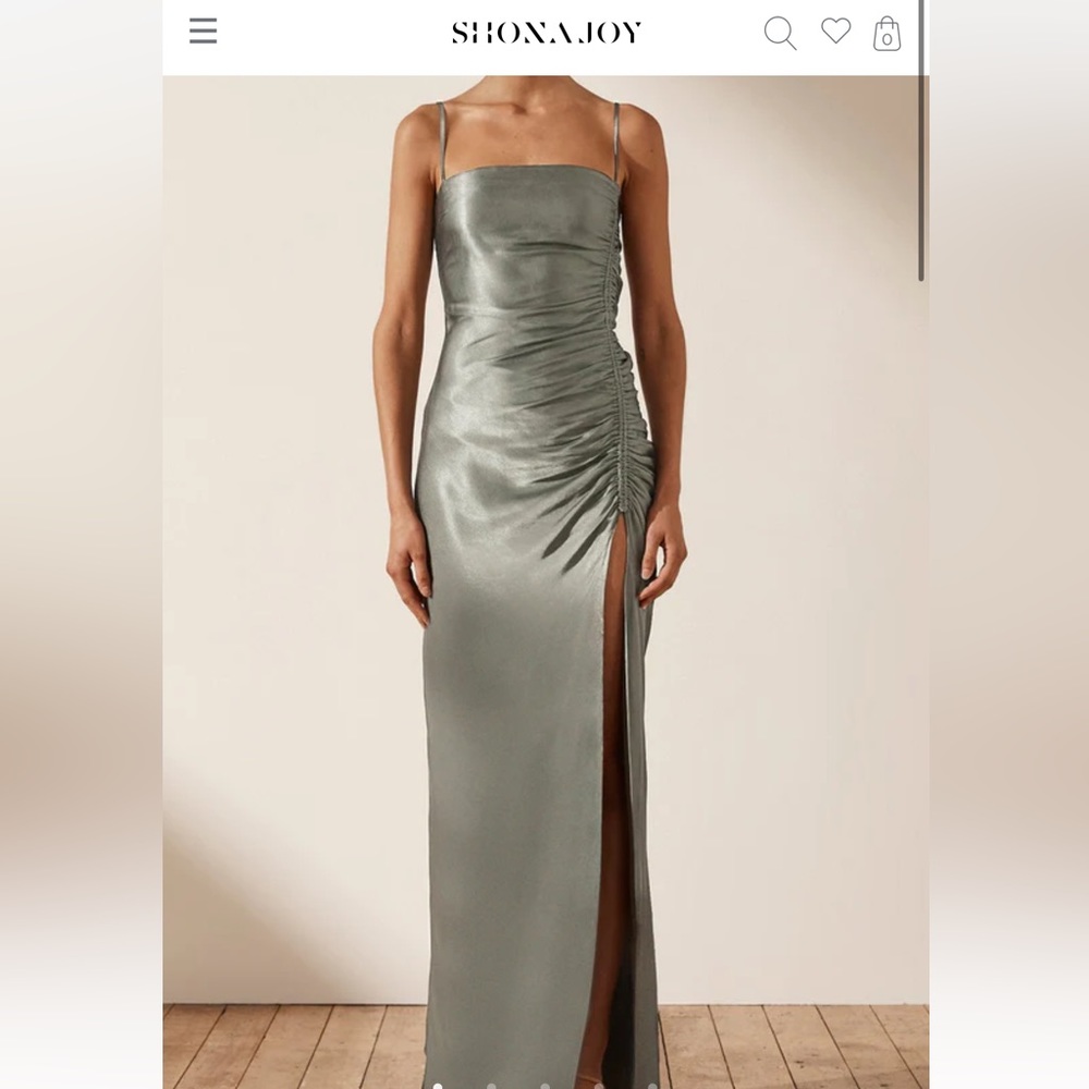 SHONA JOY LA LUNE RUCHED MAXI DRESS